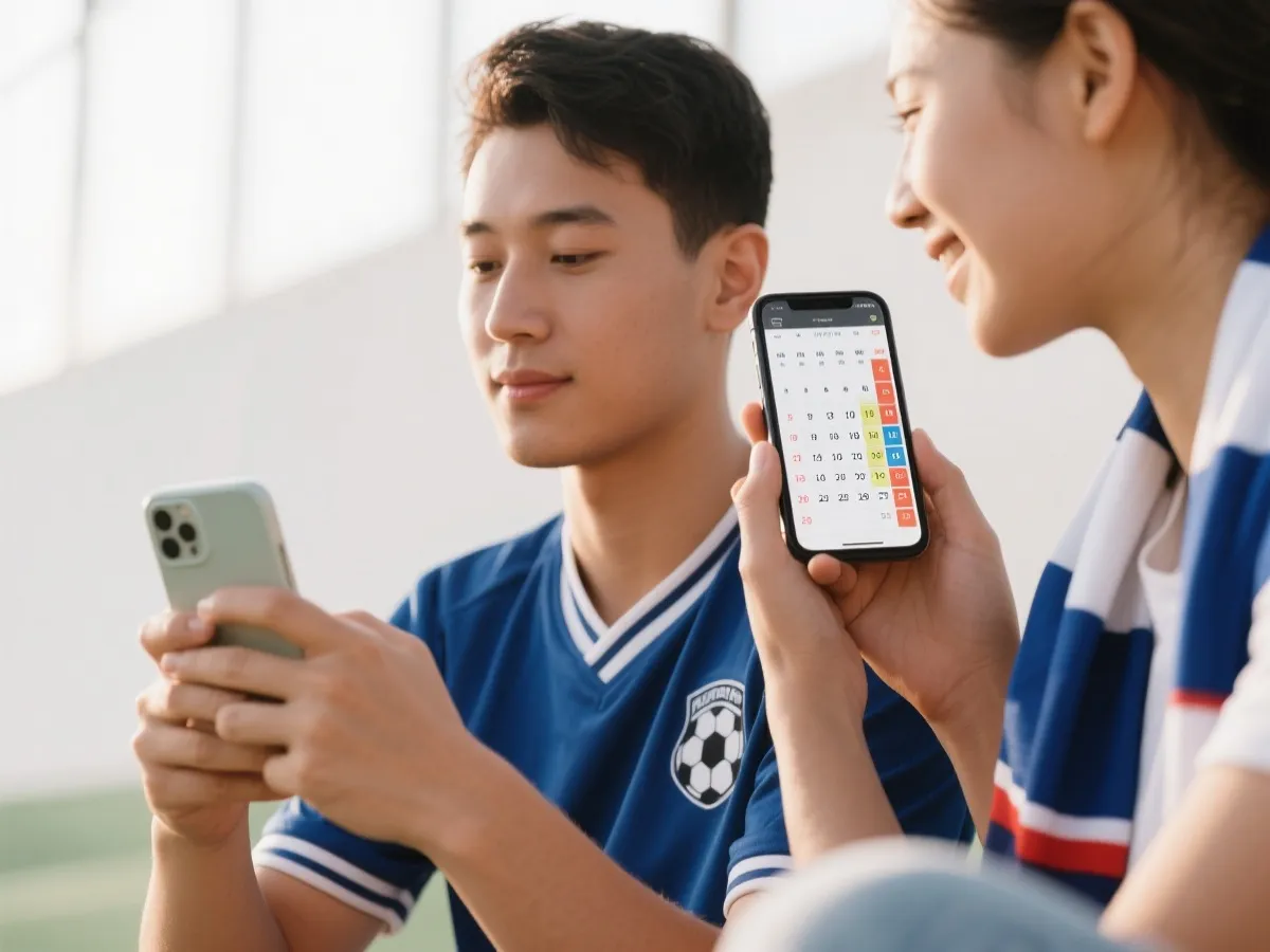 用手机快速查看每日赛程示意图